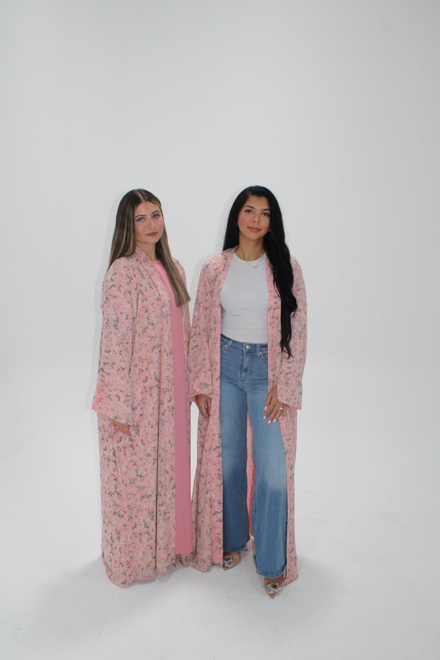 Blush Blossom Abaya - 3 Piece Set