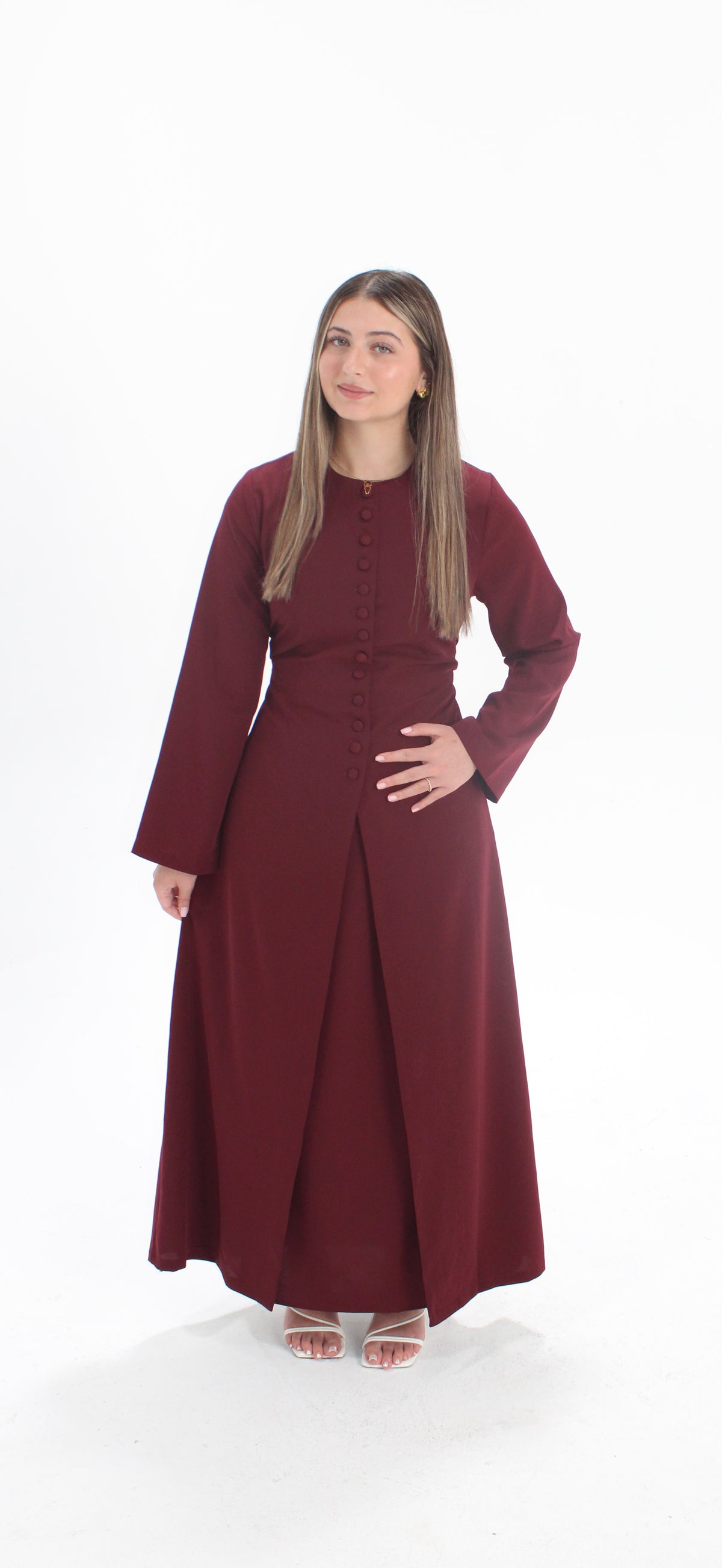 The Button Down Set - Burgundy