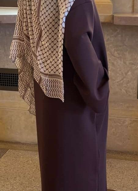 Brown Crewneck Abaya