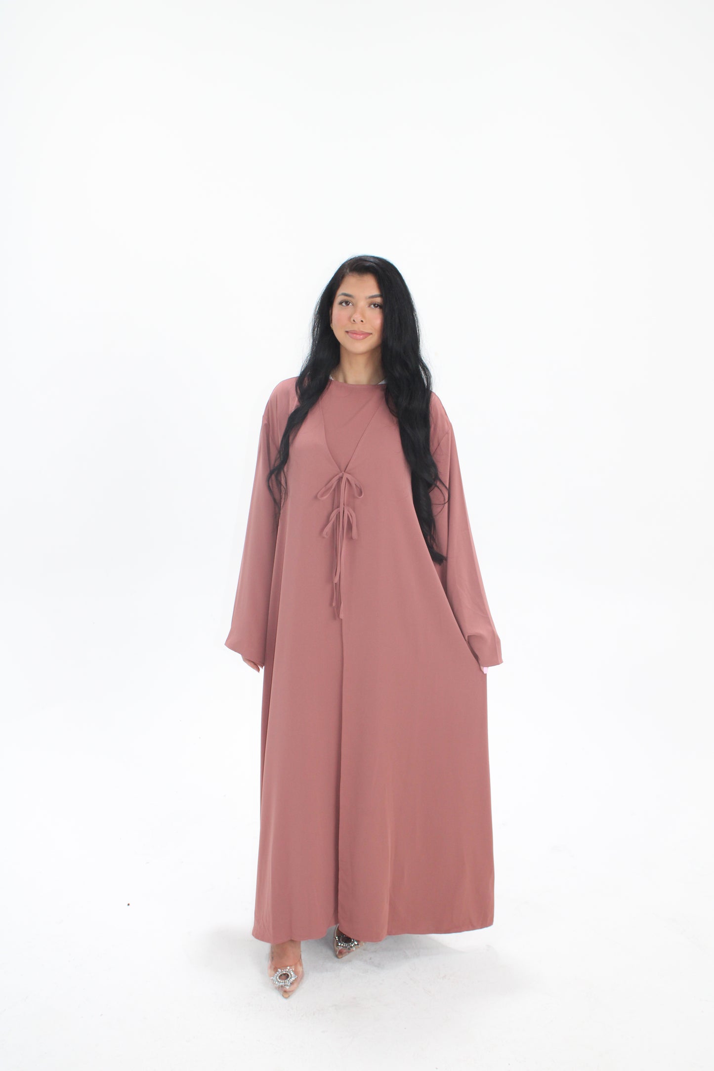 Mauve - The Tie Essential Abaya