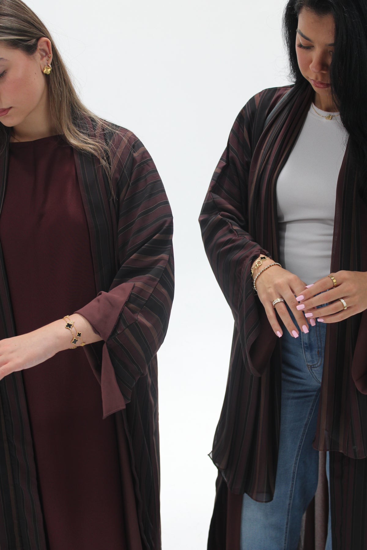 Mocha Driftwood Abaya - 3 Piece Set