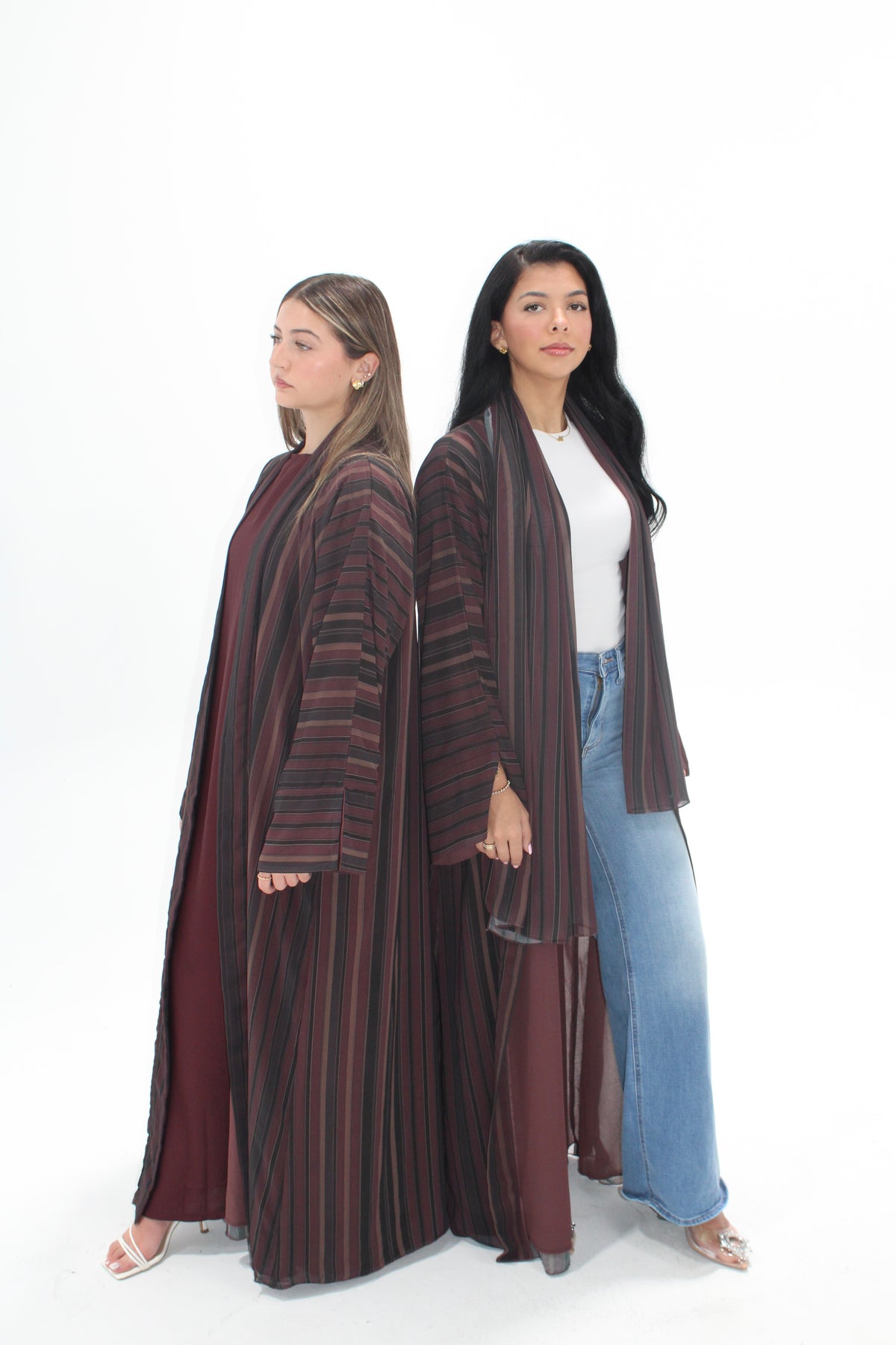 Mocha Driftwood Abaya - 3 Piece Set