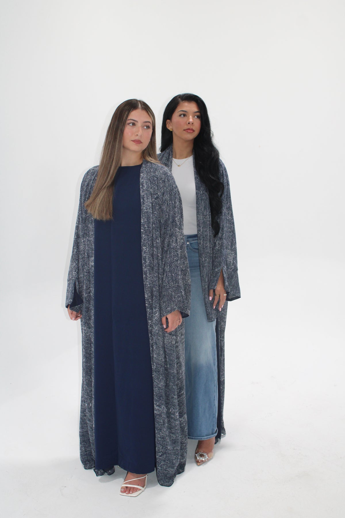 Denim Tide Abaya - 3 Piece Set