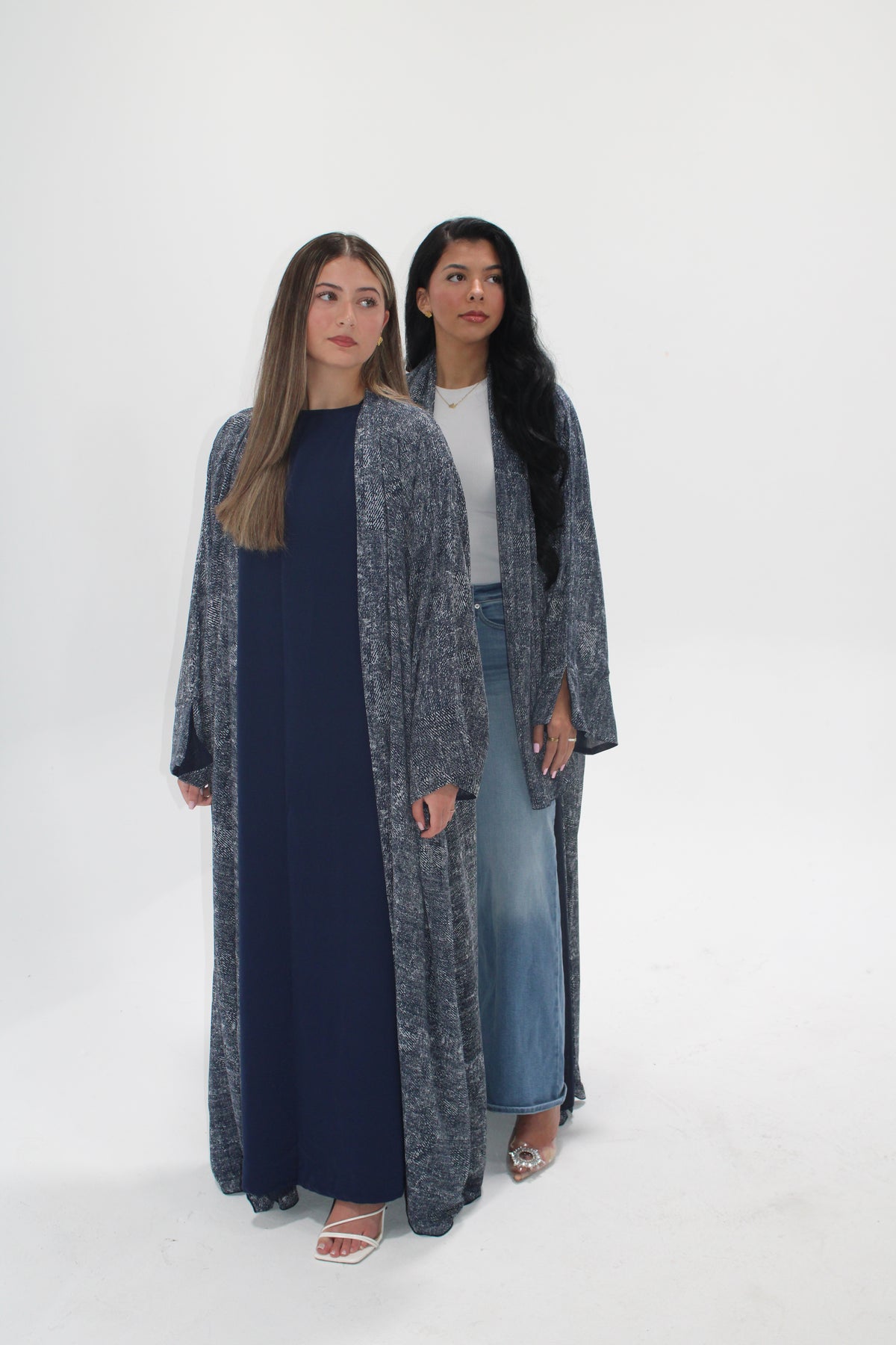 Denim Tide Abaya - 3 Piece Set
