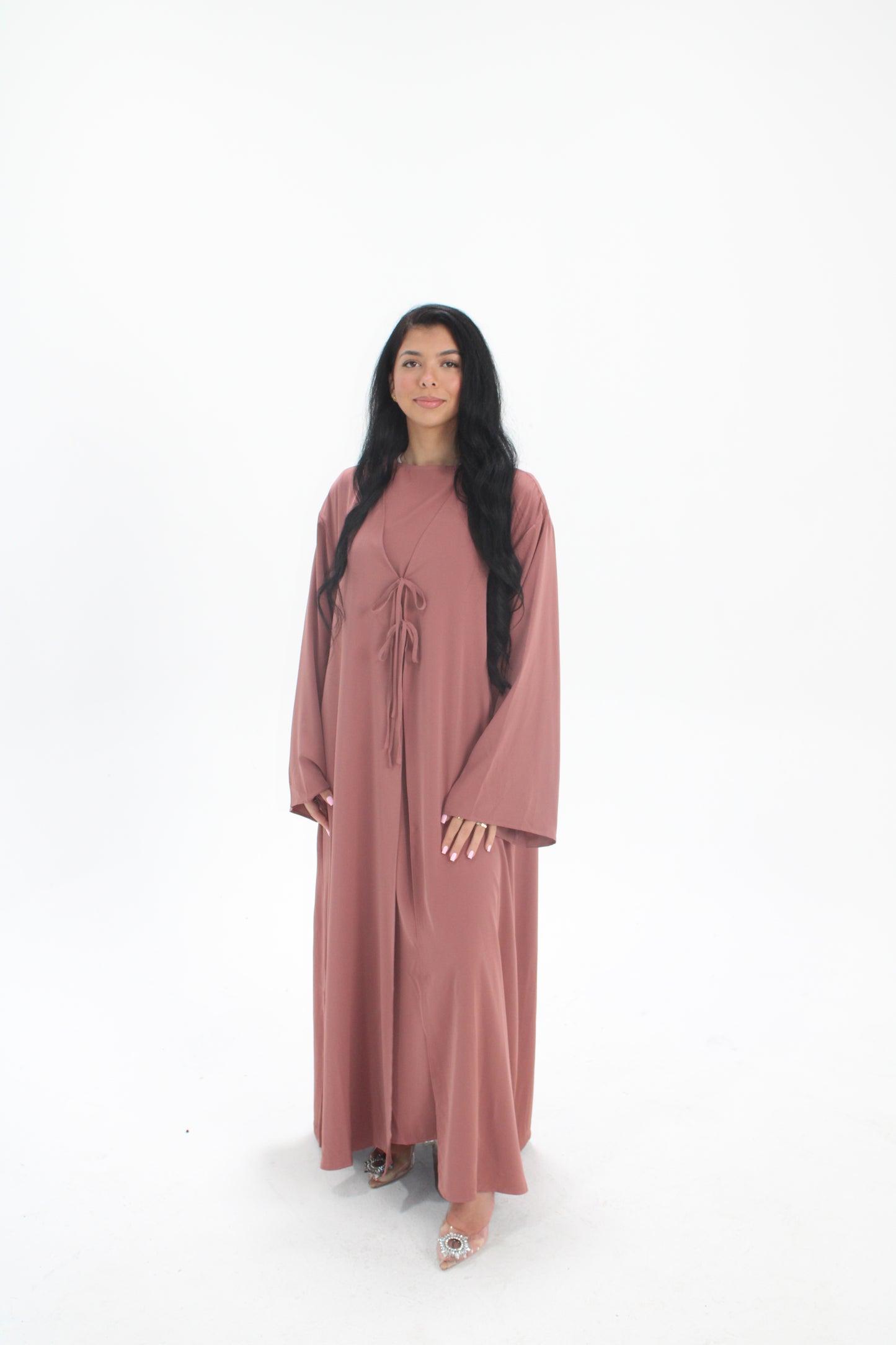 Mauve - The Tie Essential Abaya