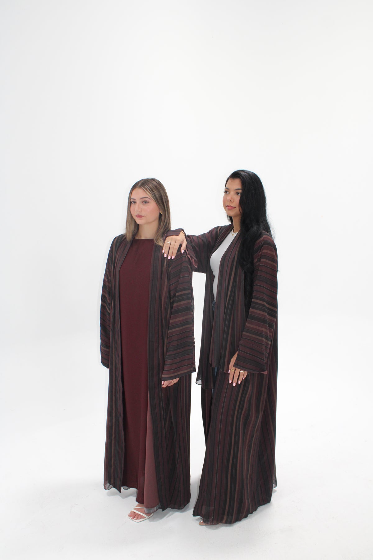 Mocha Driftwood Abaya - 3 Piece Set