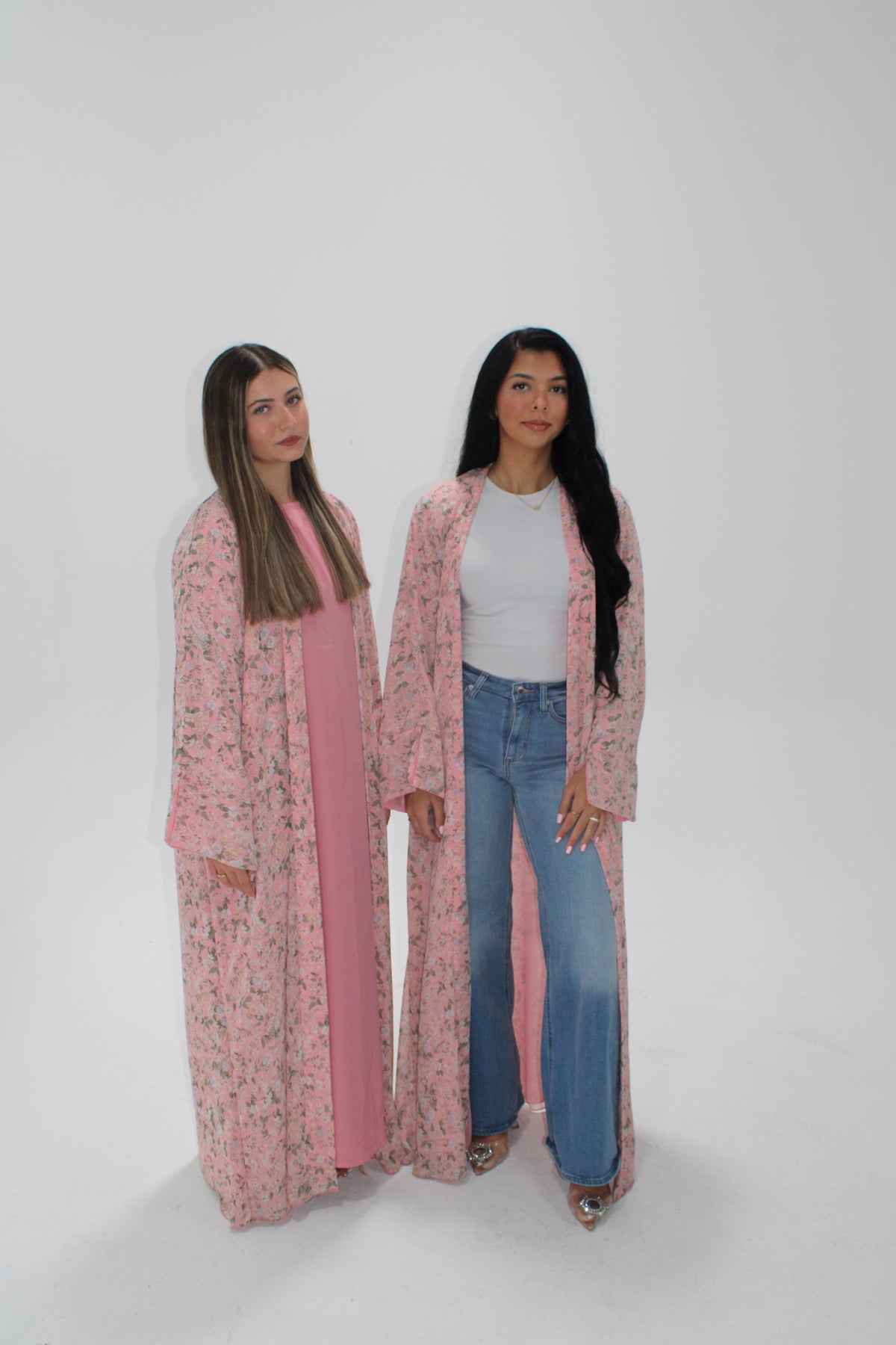 Blush Blossom Abaya - 3 Piece Set