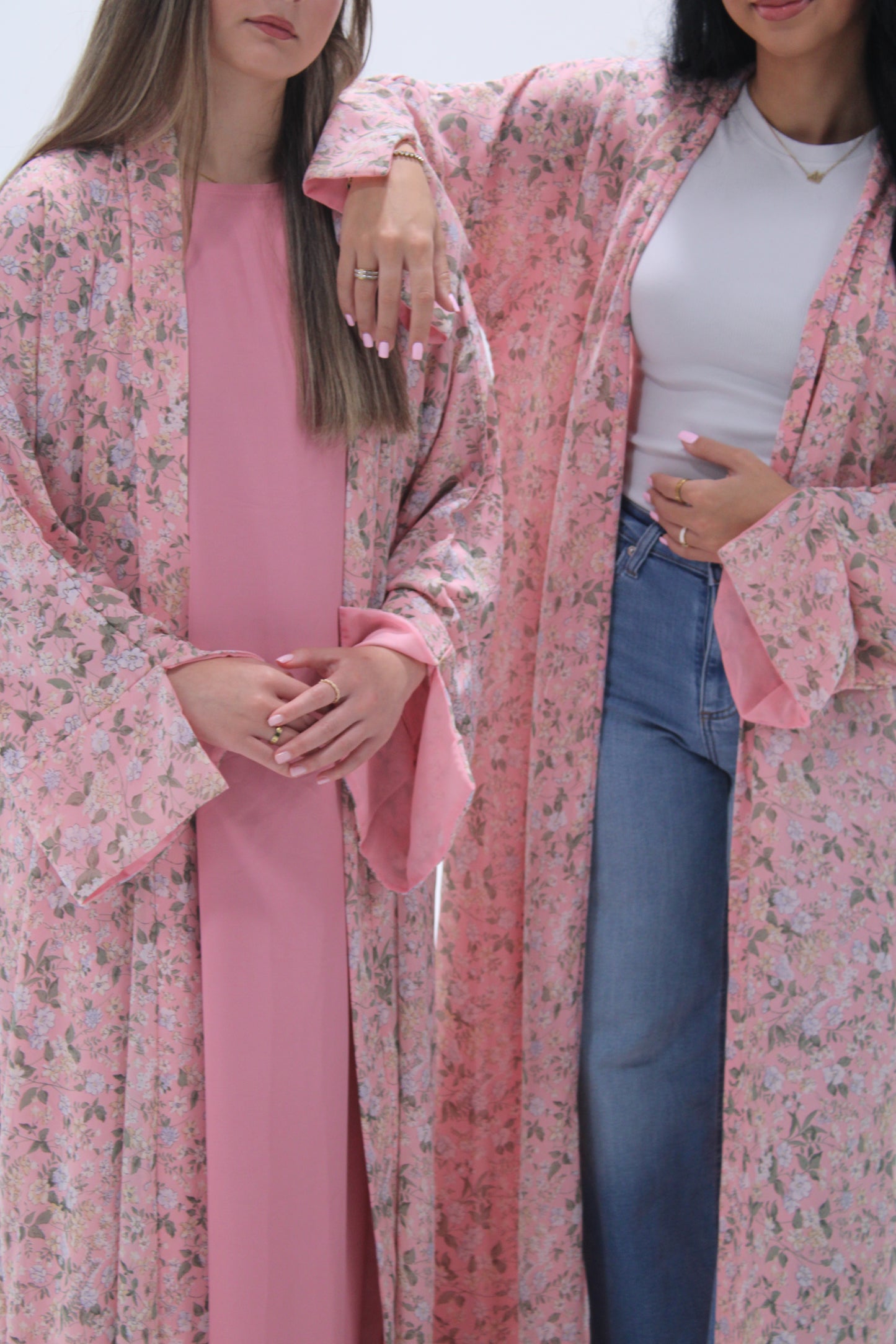 Blush Blossom Abaya - 3 Piece Set