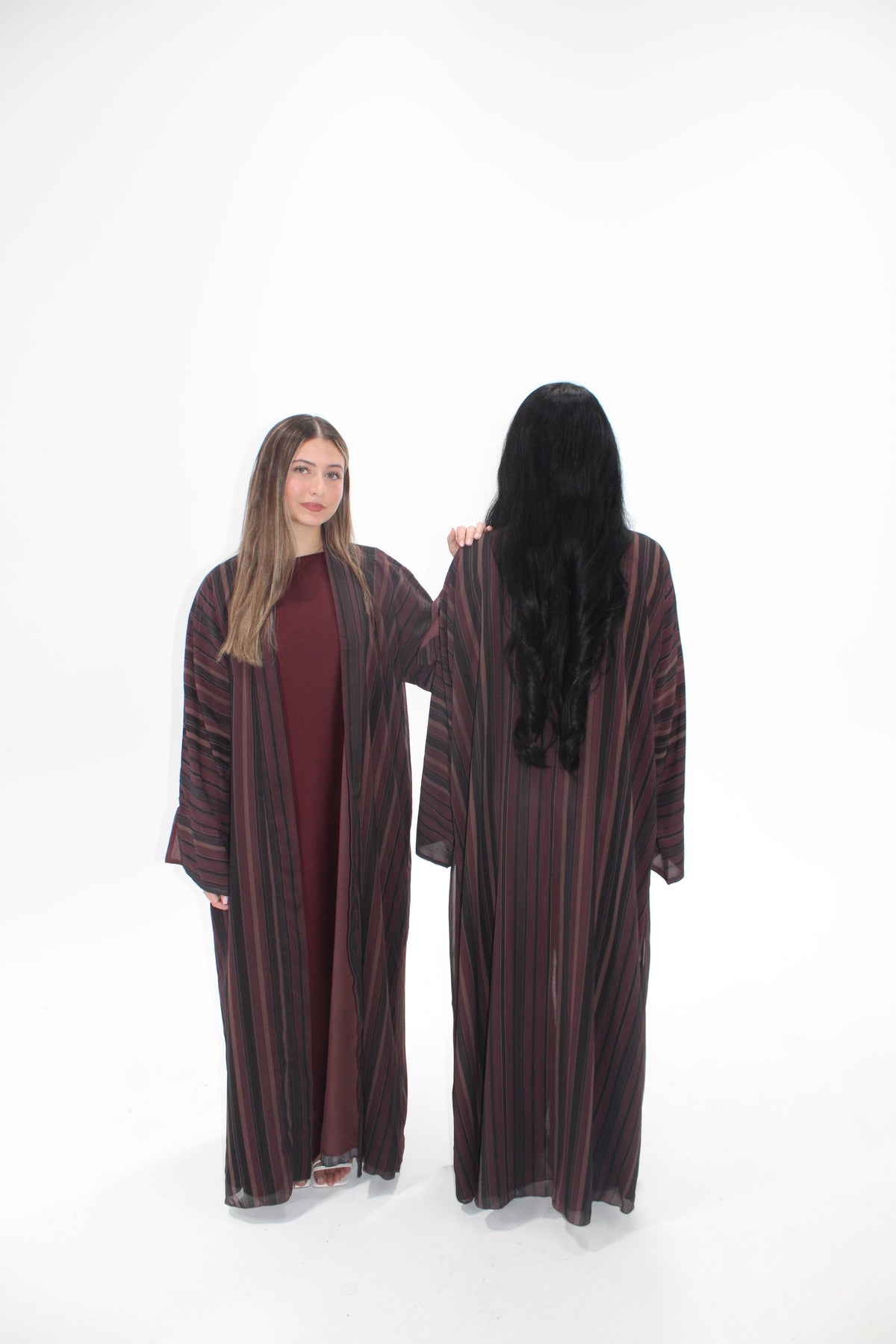 Mocha Driftwood Abaya - 3 Piece Set