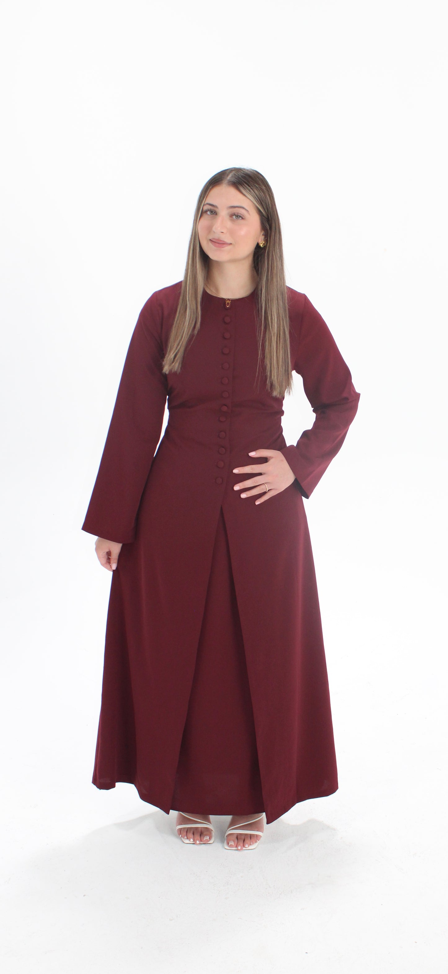 The Button Down Set - Burgundy